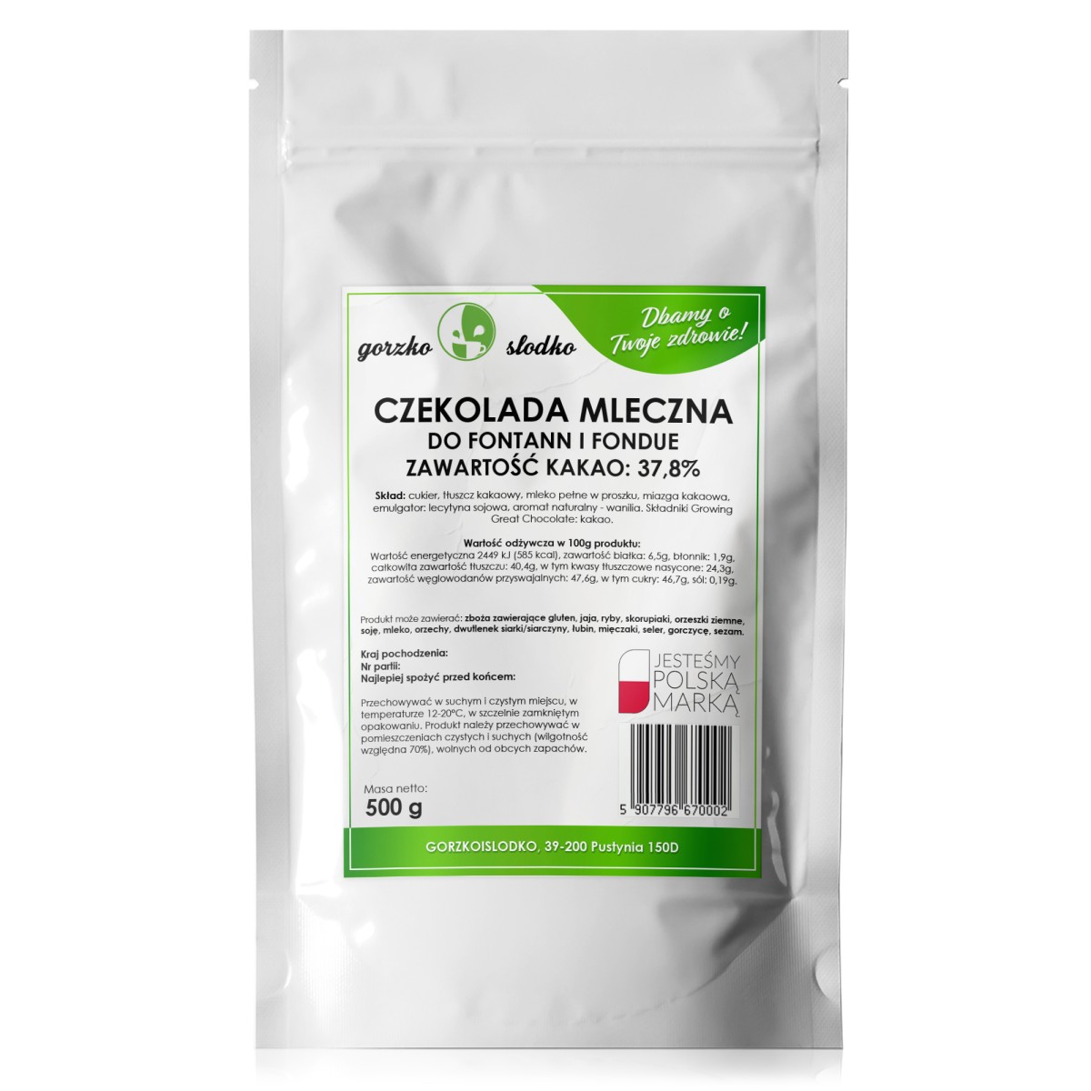 Czekolada mleczna małe kaletki